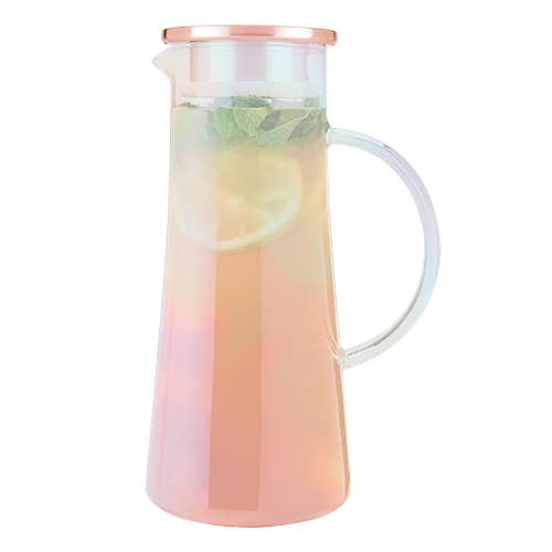 Charlie™ Iridescent Glass Iced Tea Carafe w/ Infuser - 50oz