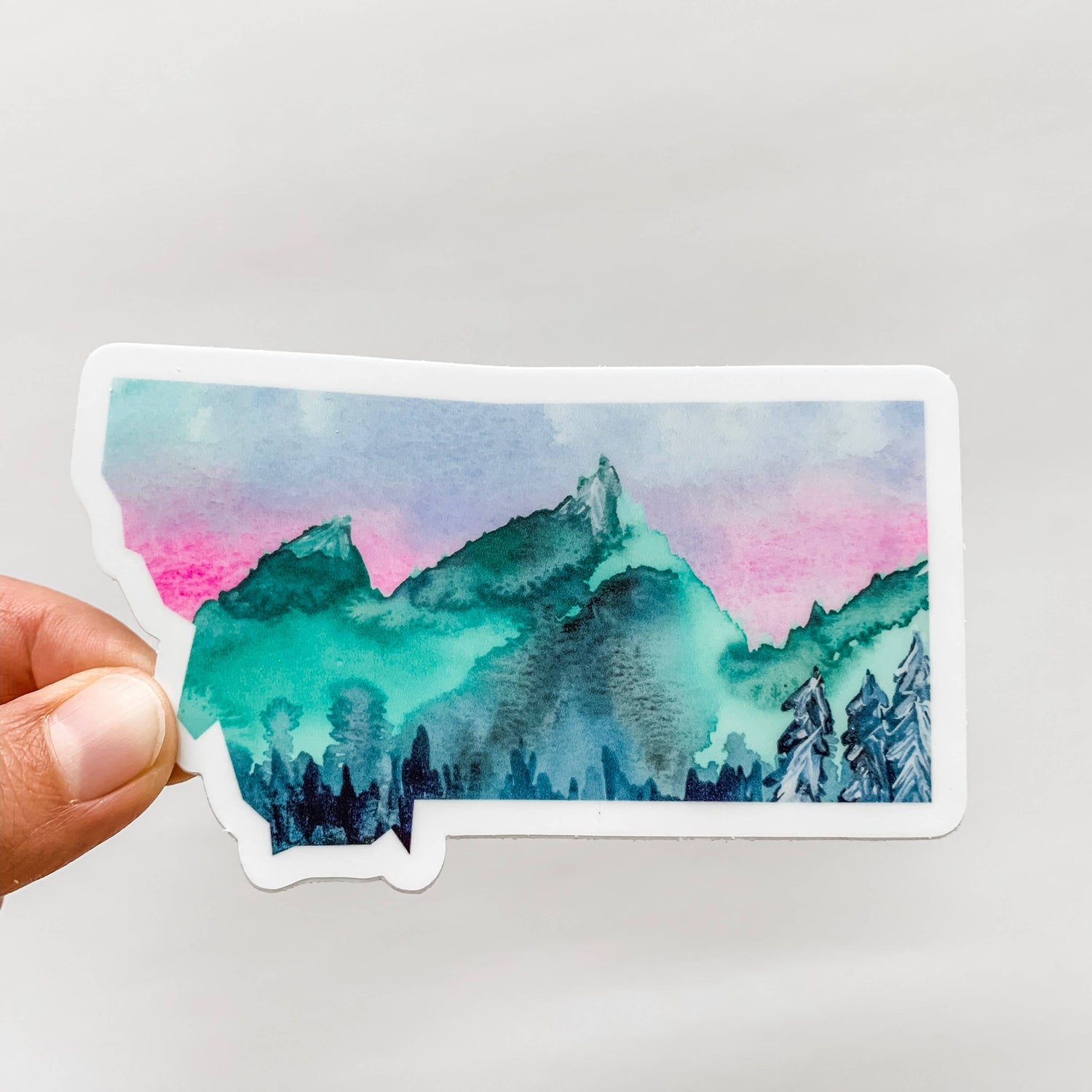 Montana Mountains State Sticker Decal