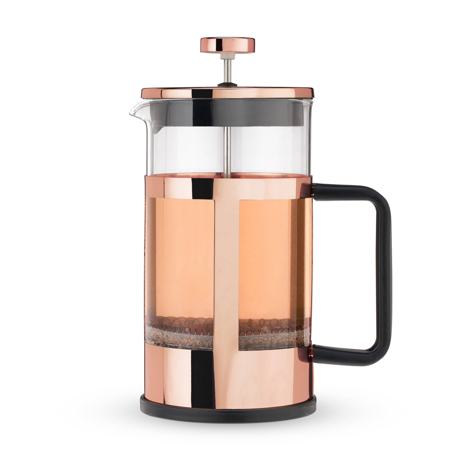 Piper™ Rose Gold-Framed Glass Coffee & Tea Press Pot - 34oz