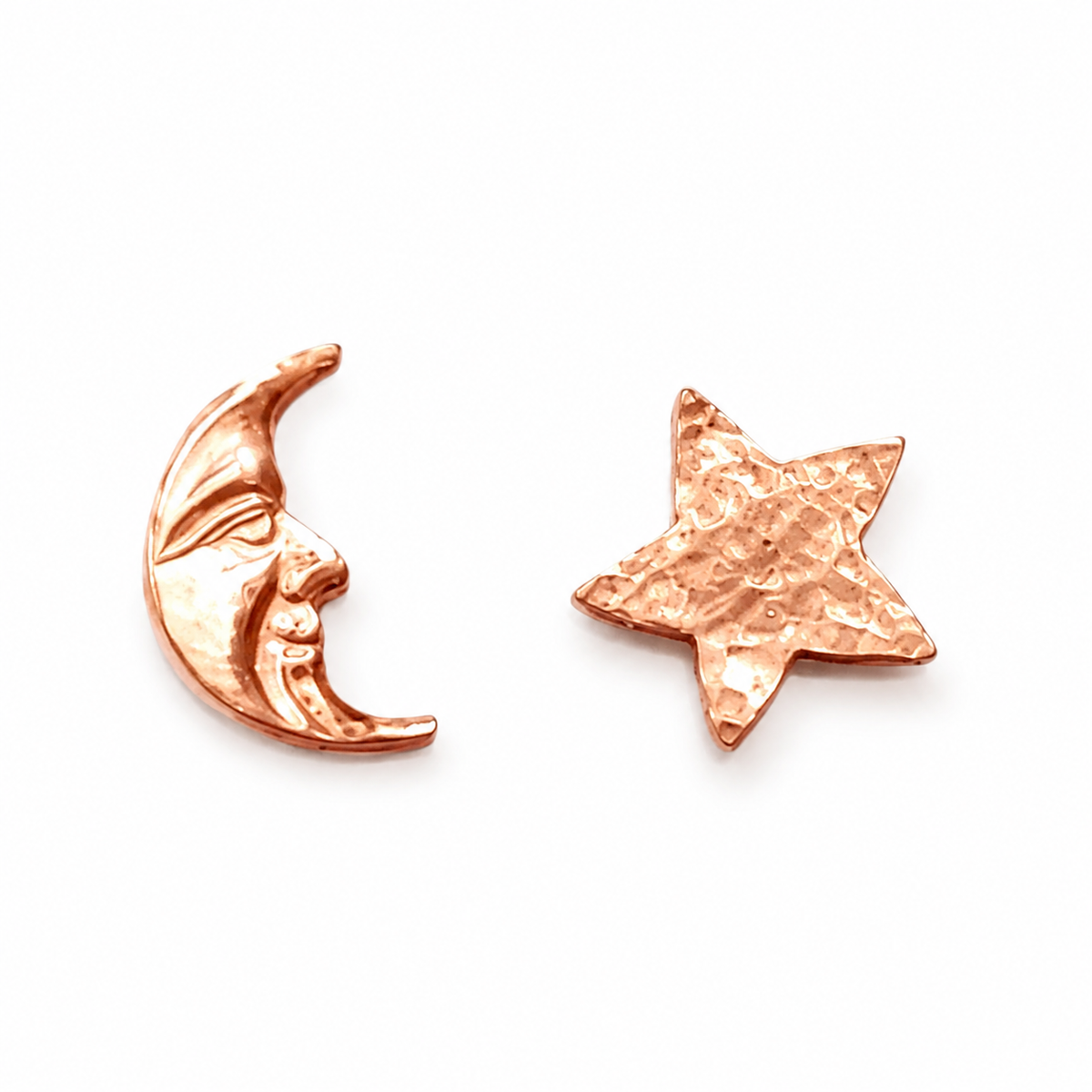 Man in the Moon and Star Stud Earrings