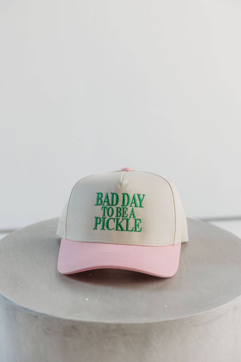 Bad Day to Be a Pickle Vintage Embroidered Trucker Hat