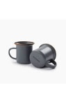 Enamel Espresso Cup Set (2)-Slate Gray