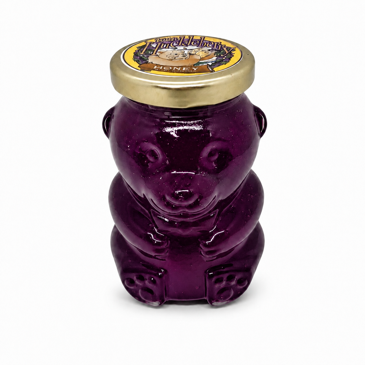 Wild Huckleberry Glass Honey Bear 12oz.