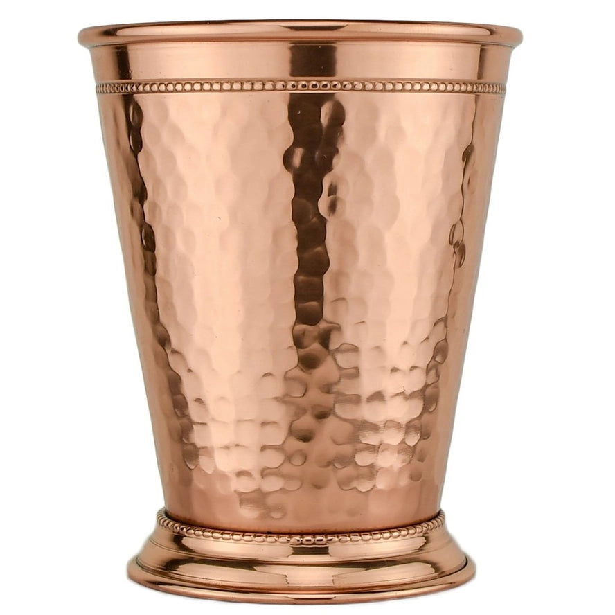 Shiny Hammered Solid Copper Mint Julep Cup