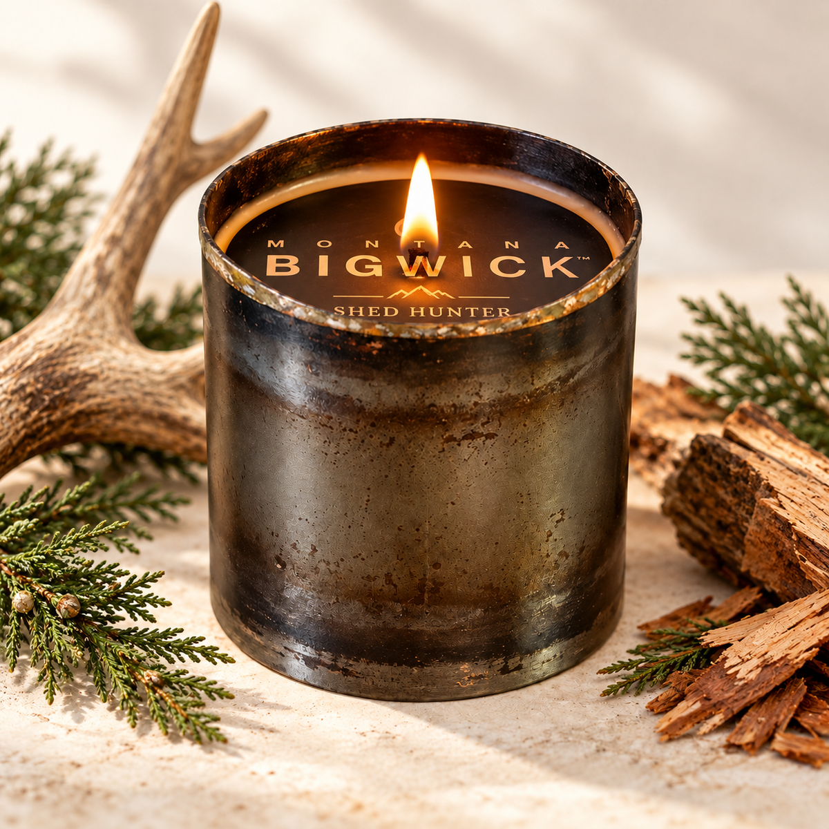 Montana Bigwick Large Rustic Tin Shed Hunter candle