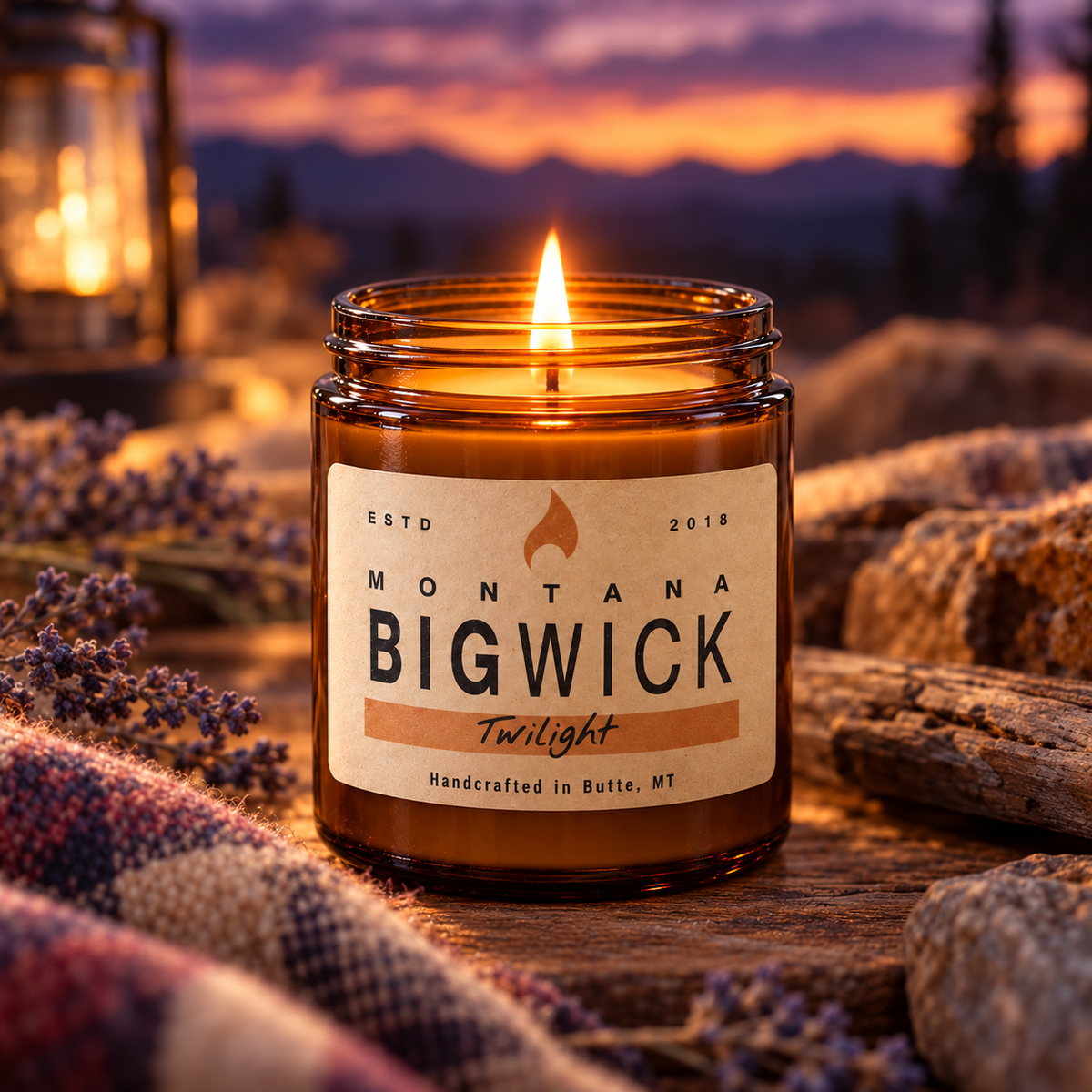 Montana Big Wick Small Amber Twilight candle