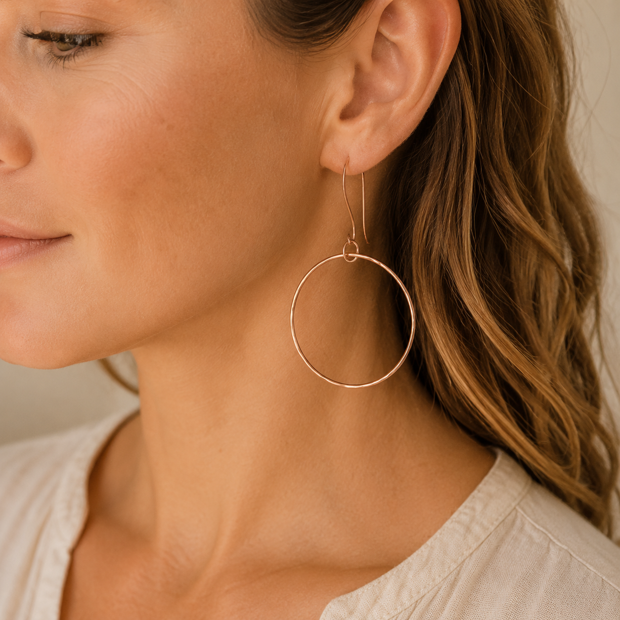 Rose Gold Hoop Earrings