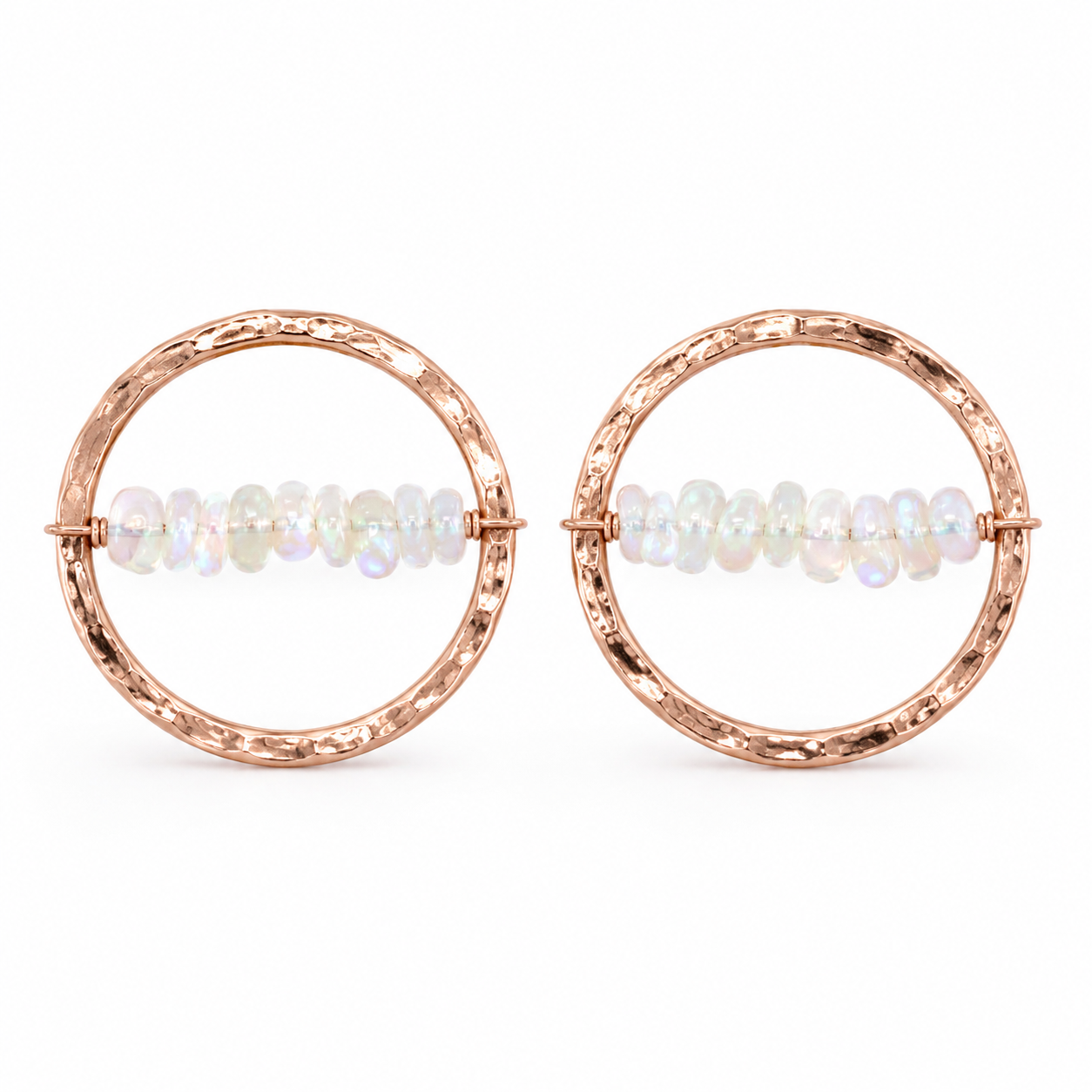 Rose gold with opal