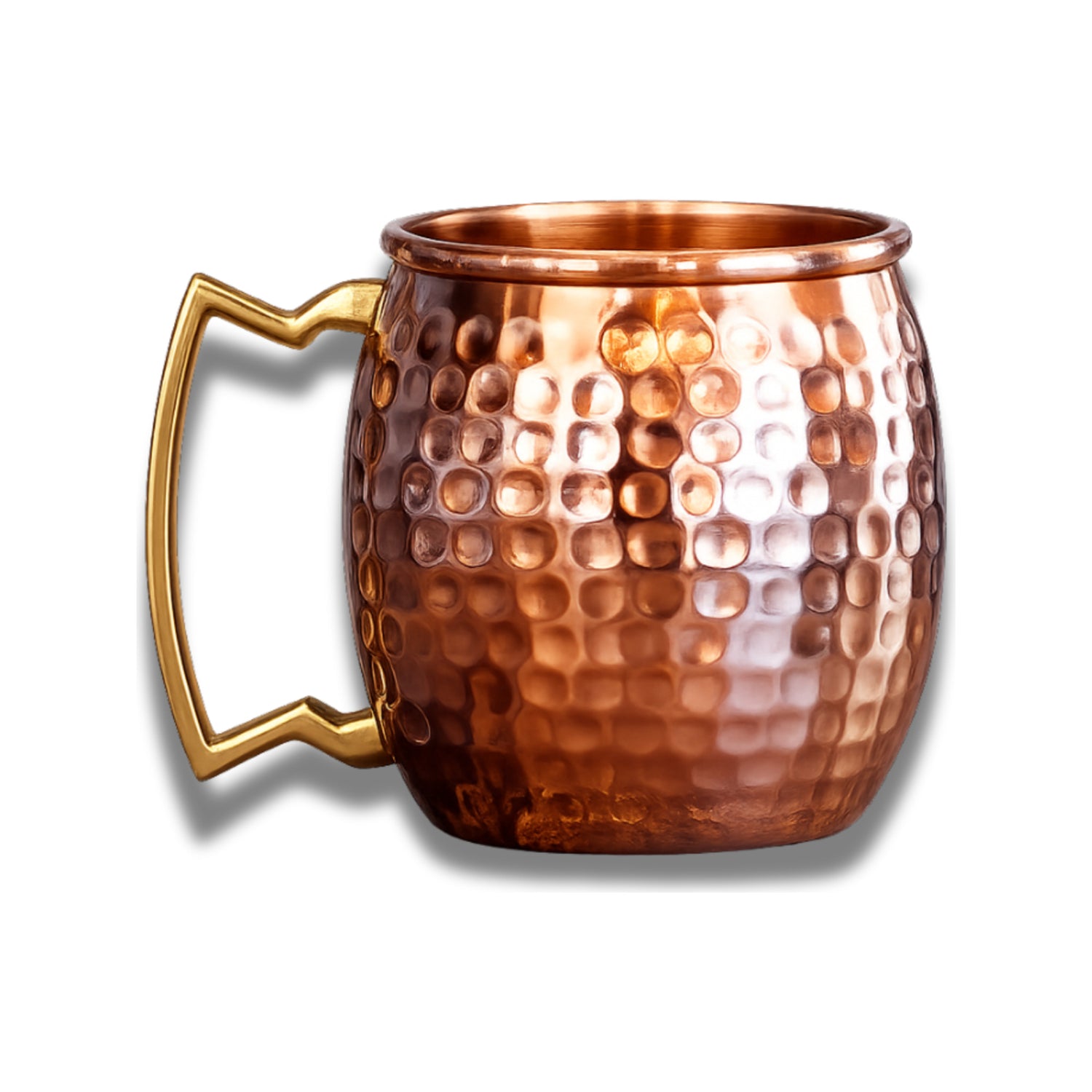 Shiny Hammered Copper Moscow Mule Mug