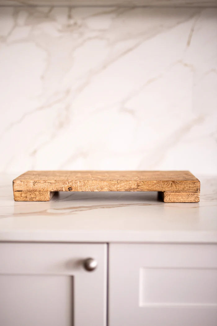 Trivet Riser Reclaimed Elm Wood Natural