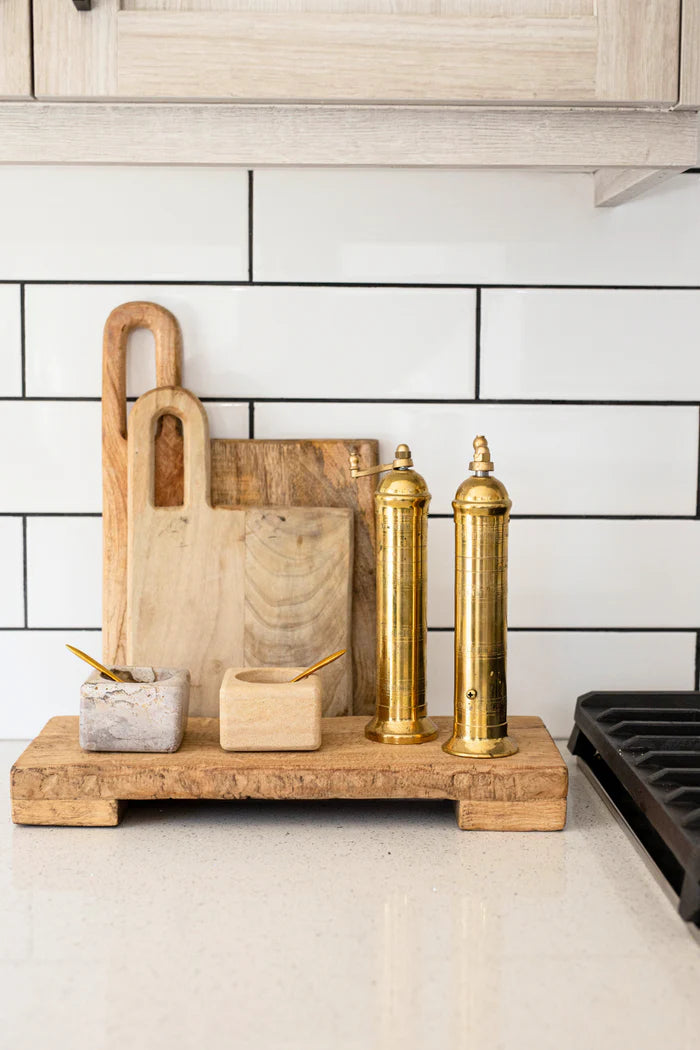 Trivet Riser Reclaimed Elm Wood Natural