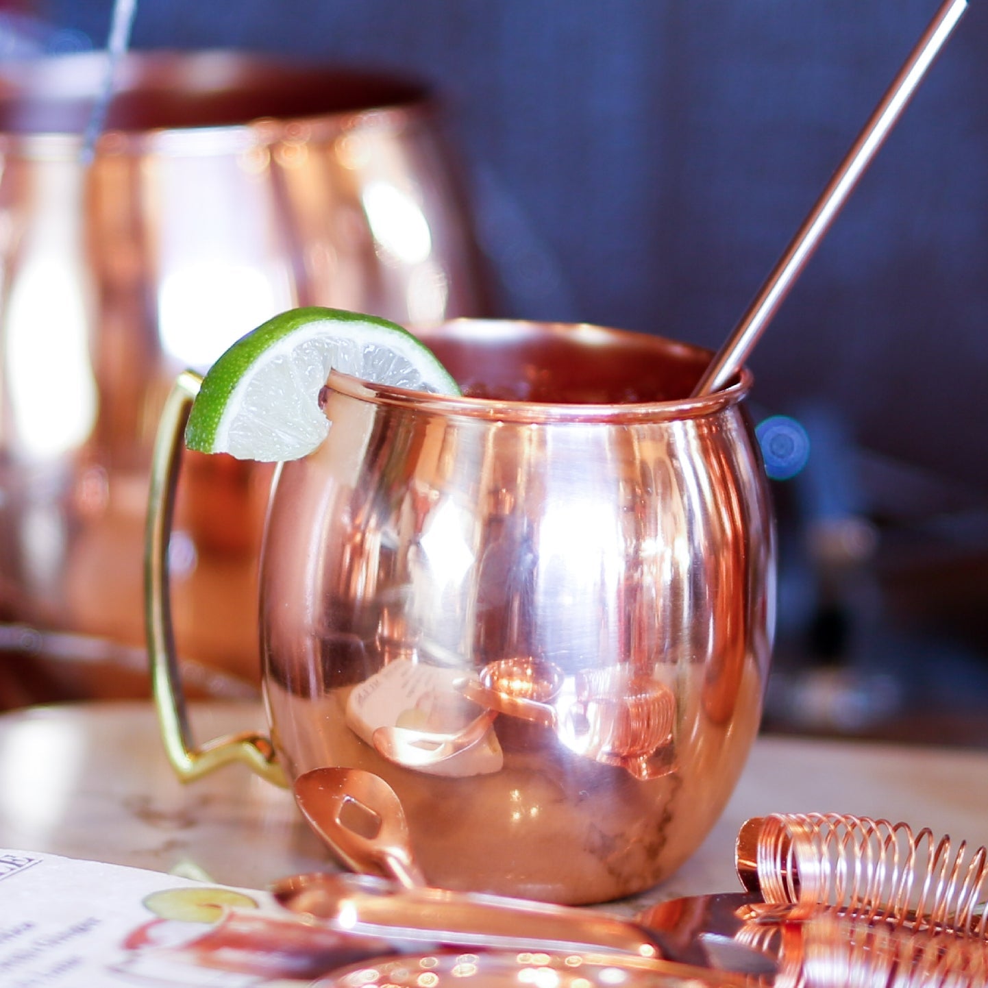 Shiny Smooth Copper Barrel Mug