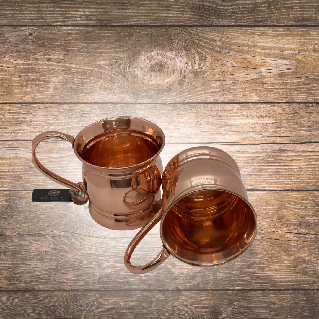 Old Style Shiny Copper Mug