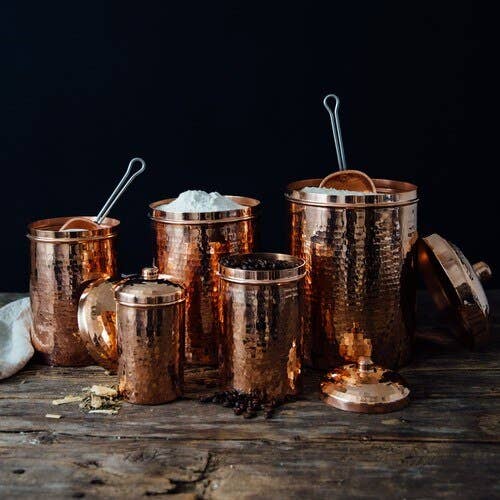 Patina Copper - Kitchen Canisters, Singles